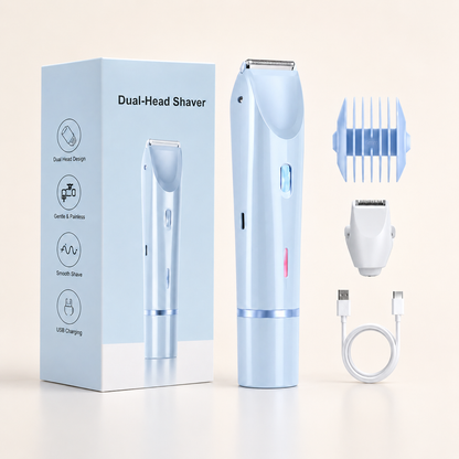 BareBelle Waterproof 2-in-1 Bikini, Face & Body Trimmer