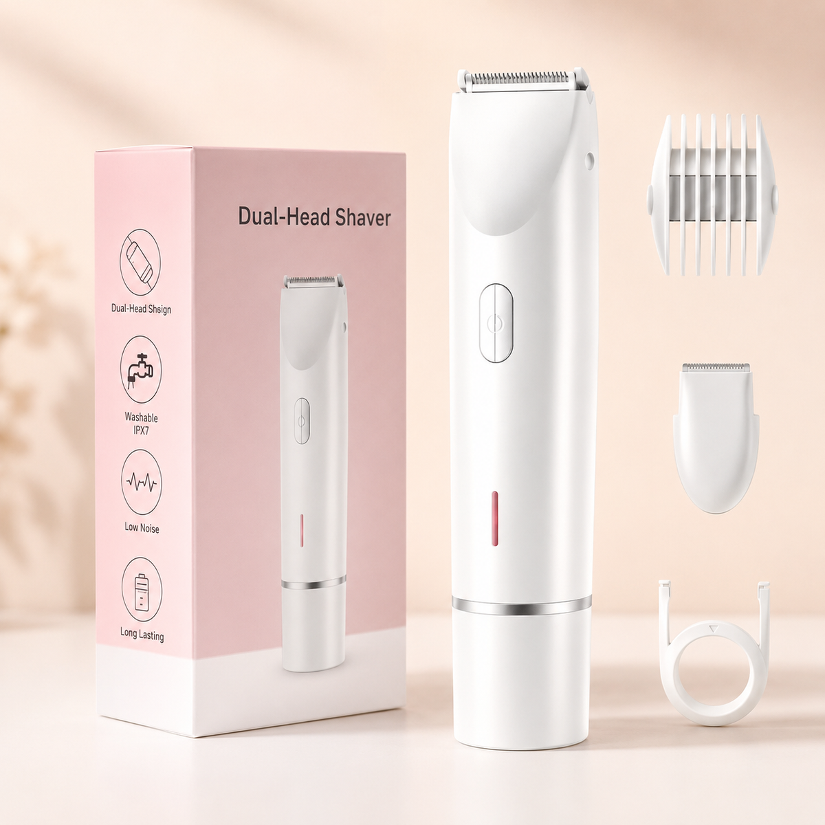 BareBelle Waterproof 2-in-1 Bikini, Face & Body Trimmer