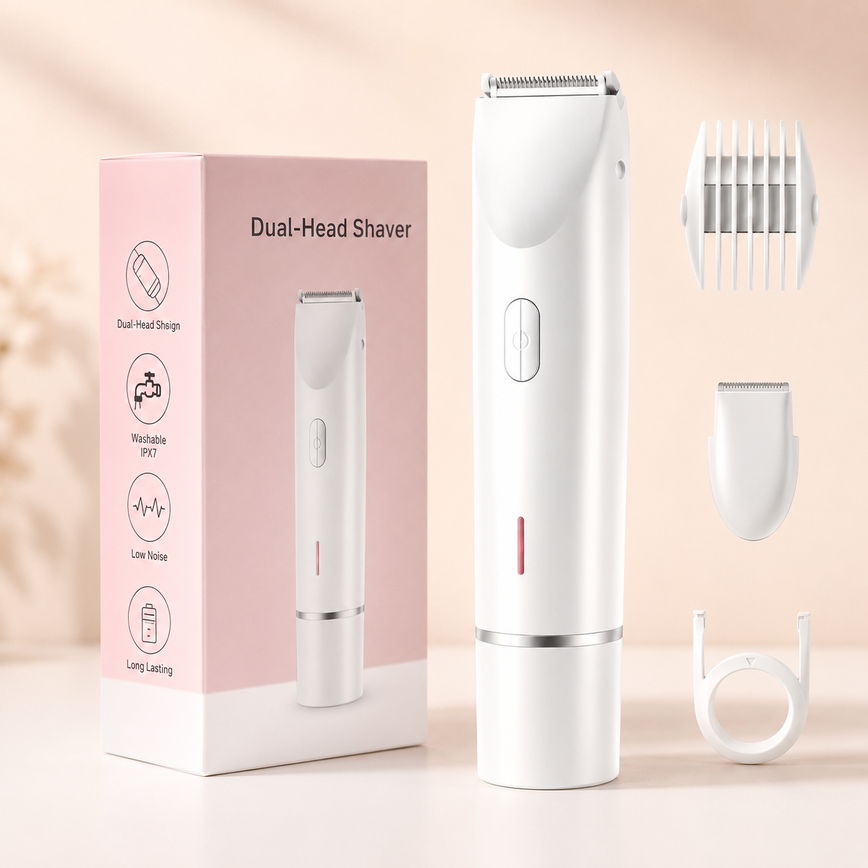 BareBelle Waterproof 2-in-1 Bikini, Face & Body Trimmer